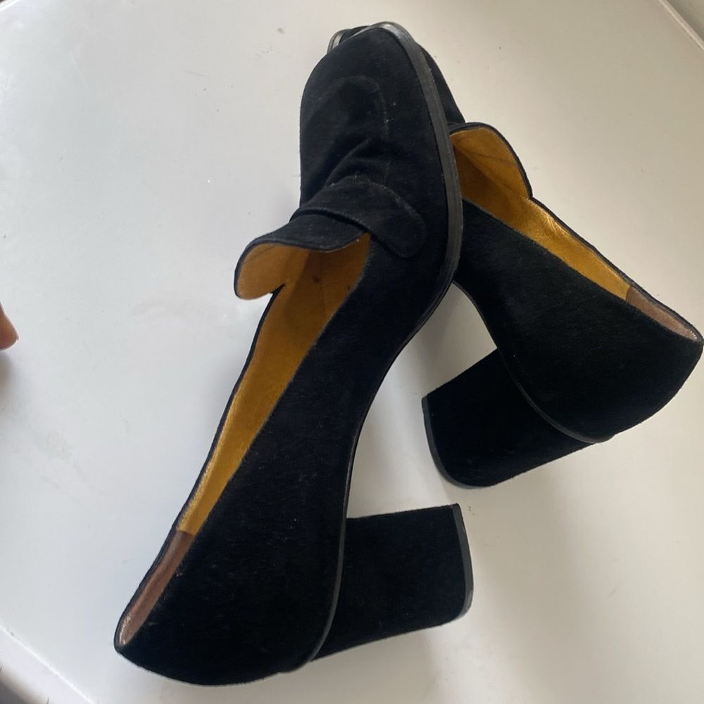 Fendi scrape women suede leather dress shoes Sz 8.5 - Picture 4 of 8